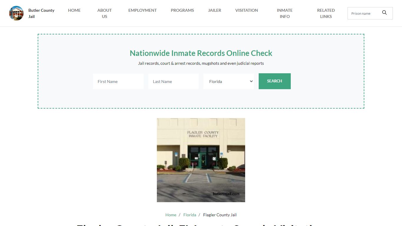 Flagler County Jail, FL Inmate Search, Visitation Hours